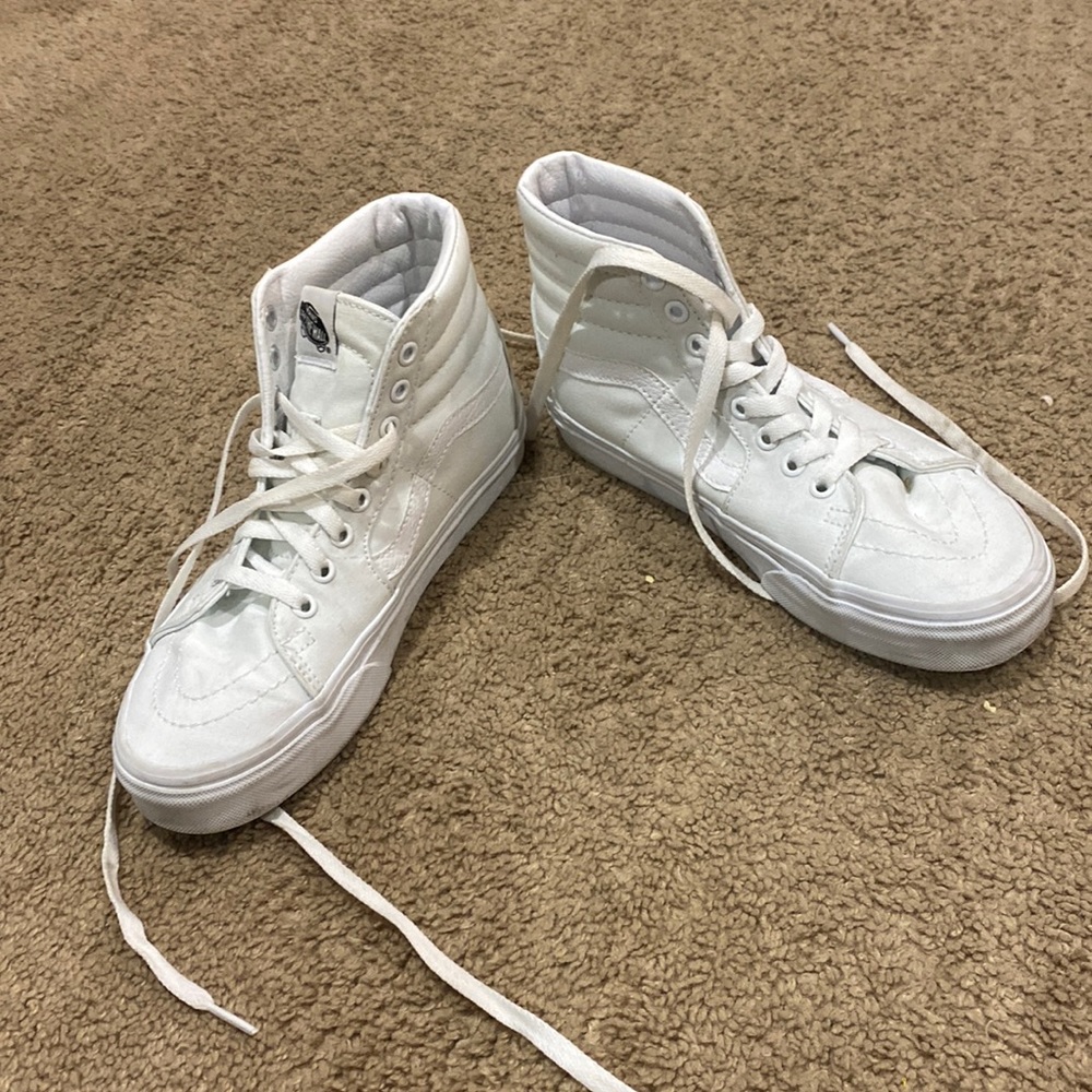 Brand new all white high tops!! Vans